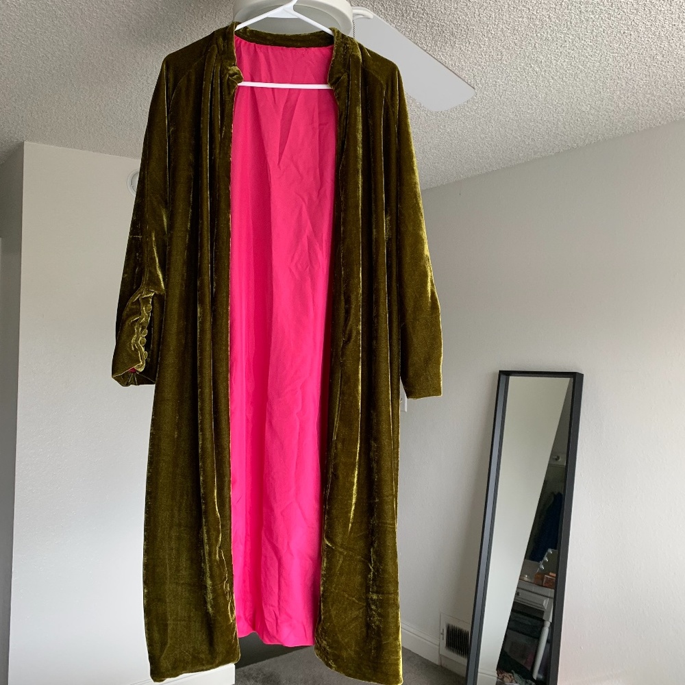 Zara Velvet Green Kimono